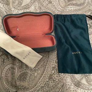Authentic Emerald green Gucci sunglasses case